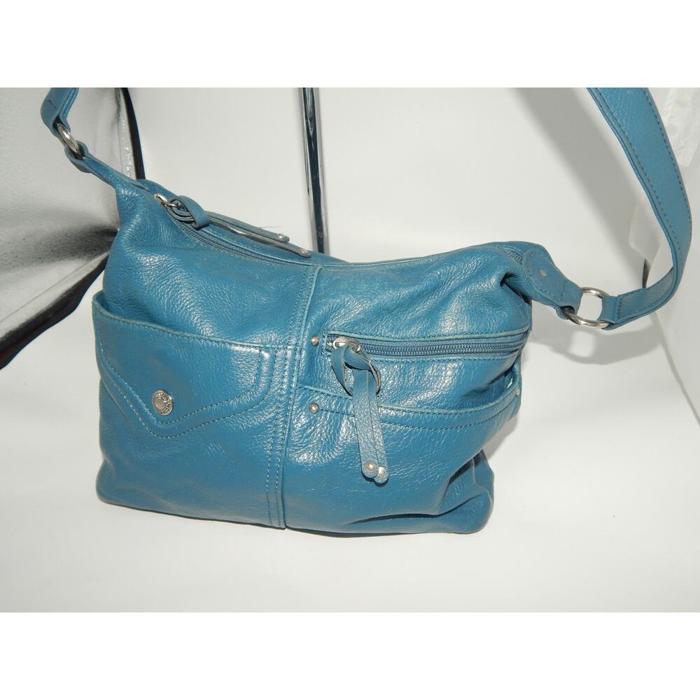Stone Mountain Turquoise Leather Shoulder Handbag - Picture 3 of 8